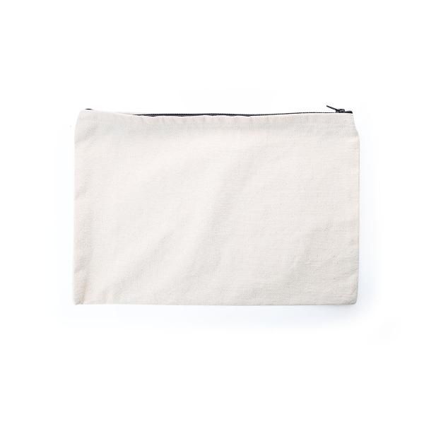 A4 Canvas Pouch with  Zipper Small Pouch Bags Eco Friendly TSP1101_Blk