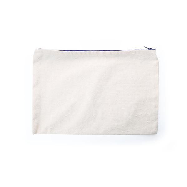 A4 Canvas Pouch with  Zipper Small Pouch Bags Eco Friendly TSP1101_Blu