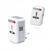 Smart Timing Universal Travel Adaptor with 2 USB hub (White Electronics & Technology Gadget EGT1004HD