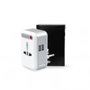 Smart Timing Universal Travel Adaptor with 2 USB hub (White Electronics & Technology Gadget EGT1004pack