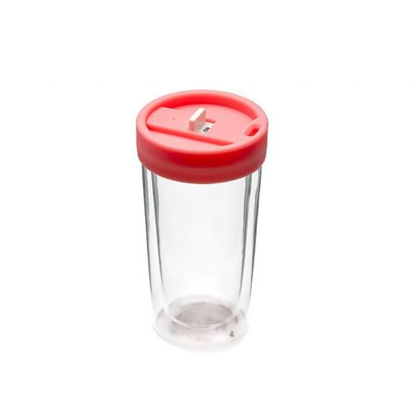 Double Wall Glass Tumbler Household Products Drinkwares Best Deals CLEARANCE SALE NATIONAL DAY HDT1004-REDHD