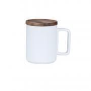 Ceramic Mug with Wooden Lid Household Products Drinkwares New Arrivals HDC1070-WHT