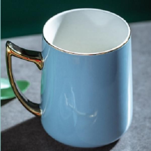 Ceramic Mug with Golden Handle Household Products Drinkwares New Products HDC1074-LBU