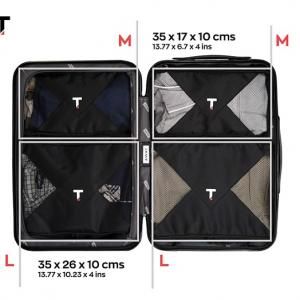 Taskin Compression Packing Cubes Set of 4 Shoe Pouch Bags New Products TSP1128-BLK