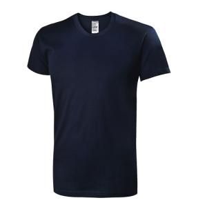 UB07R UNO Primo Cotton Round Neck T-Shirt Apparel Shirts NavyBlue-Front