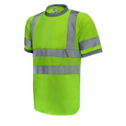 UR01R UNO Reflective Round Neck Apparel Other Green_Front