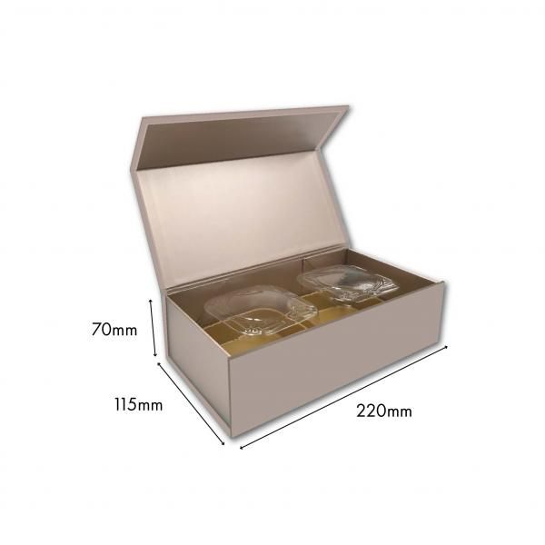 Small Magnetic Mooncake Box Festive Products Food & Catering Packaging Others Food Packaging Silver-2pcsCollapsibleBox