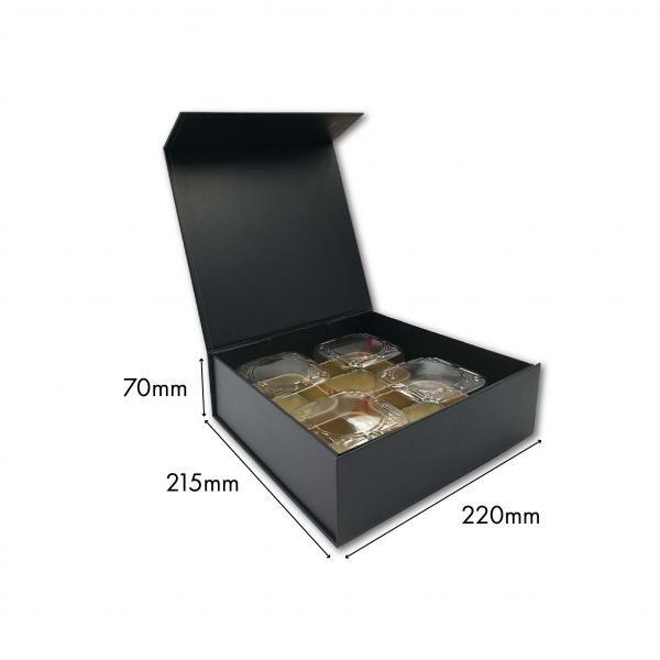Large Magnetic Mooncake Box New Arrivals Festive Products Food & Catering Packaging Others Food Packaging Black-4pcsCollapsibleBox