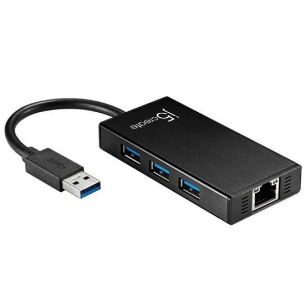 J5CREATE USB 3.0 GIGABIT ETHERNET+3-PORT USB 3.0 HUB Electronics & Technology Computer & Mobile Accessories New Arrivals 1