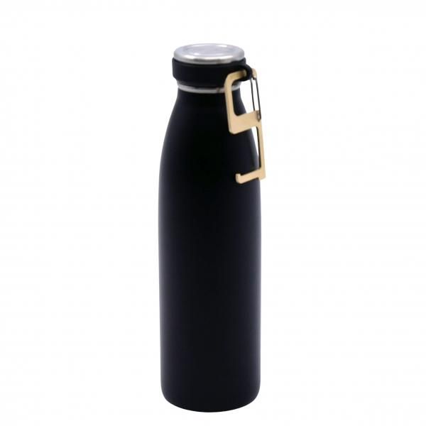 500ml Double Wall Vacuum Bottle With No Contact Carabiner Tool  Household Products Drinkwares New Arrivals 500ml-Double-Wall-Vacuum-Bottle-With-No-Contact-Carabiner-Tool-BLACK-1-DD1029BLK