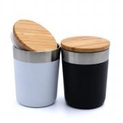 300ml Vacuum Coffee Tumbler With Bamboo Lid  Household Products Drinkwares New Arrivals 300ml-Vacuum-Coffee-Tumbler-With-Bamboo-Lid-2-DD1031-scaled