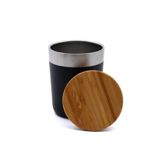 300ml Vacuum Coffee Tumbler With Bamboo Lid  Household Products Drinkwares New Arrivals 300ml-Vacuum-Coffee-Tumbler-With-Bamboo-Lid-BLACK-2-DD1031BLK