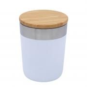 300ml Vacuum Coffee Tumbler With Bamboo Lid  Household Products Drinkwares Best Deals 300ml-Vacuum-Coffee-Tumbler-With-Bamboo-Lid-WHITE-1-DD1031WHT