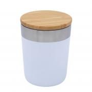 300ml Vacuum Coffee Tumbler With Bamboo Lid  Household Products Drinkwares New Arrivals 300ml-Vacuum-Coffee-Tumbler-With-Bamboo-Lid-WHITE-1-DD1031WHT