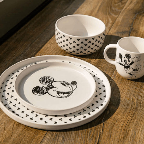 Disney Mickey Mouse Stoneware Salad Plates - Set of 4