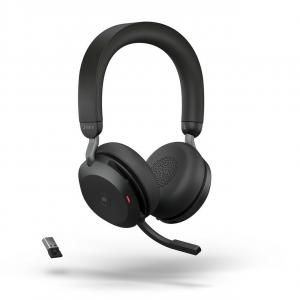 Jabra Evolve2 75 Link380a MS Stereo Black  Electronics & Technology Computer & Mobile Accessories New Arrivals Evolve2_75_MS_Angle_2_Angle_Boom_Down_USB-A_dongle_Busylight_LB__89253.1636870581