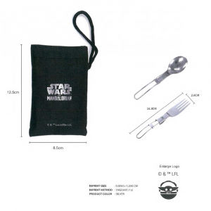 Star Wars Cutlery Set with Pouch - Yoda Household Products New Arrivals Cutlery Sets HKC1030