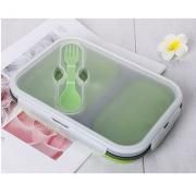 Collapsible Lunch Box 2 Compartment with Forkspoon  Household Products Kitchenwares Best Deals Earth Day 1