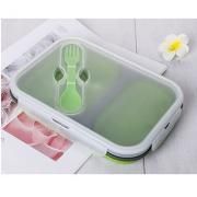 Collapsible Lunch Box 2 Compartment with Forkspoon Household Products Kitchenwares Earth Day 1