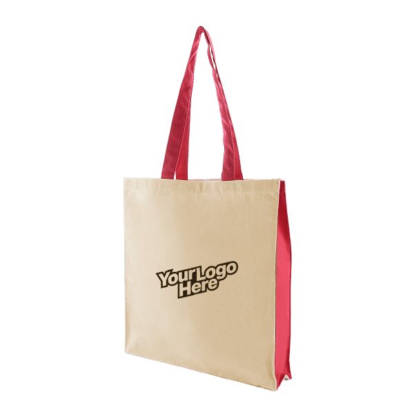 Two Side Color Tote Bag Tote Bag / Non-Woven Bag Bags Earth Day TNW1039_RedHD-beige