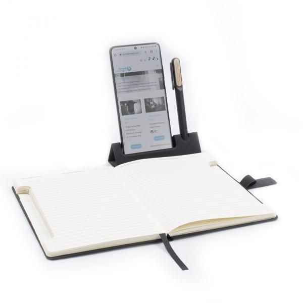 Brand Charger Noty Deluxe Eco  Office Supplies New Arrivals Notebooks / Notepads BrandchargerNotyDeluxeEcoangledopenwithphoneandpen