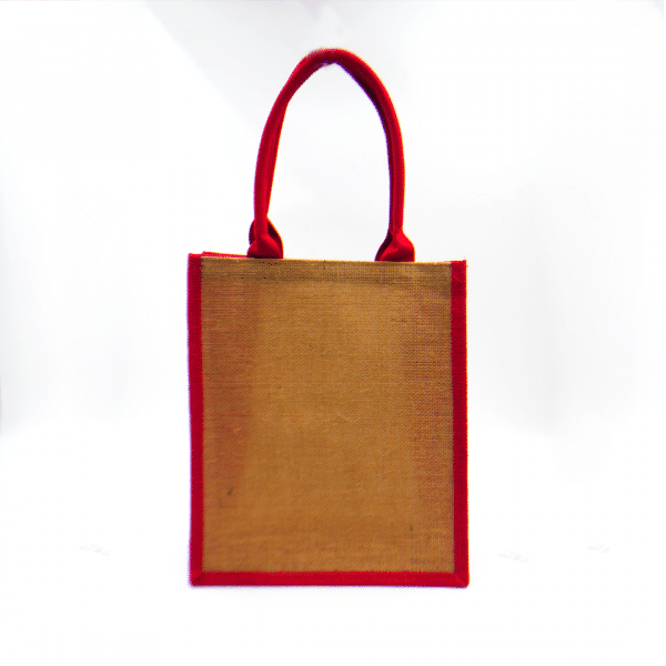 Portrait Jute Bag  Tote Bag / Non-Woven Bag Bags New Arrivals Portrait-Jute-Bag-BS1019RED