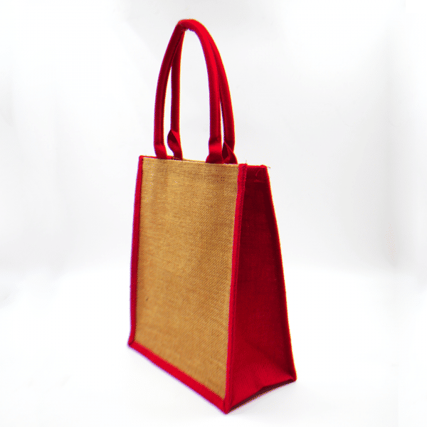 Portrait Jute Bag  Tote Bag / Non-Woven Bag Bags New Arrivals Portrait-Jute-Bag-BS1019RED1