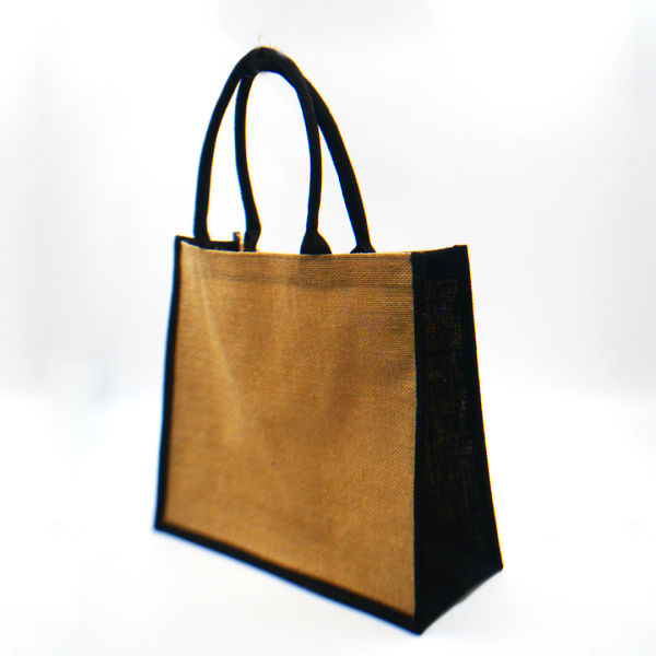 Landscape Jute Bag  Tote Bag / Non-Woven Bag Bags New Arrivals Landscape-Jute-Bag-BS1020BLK-1