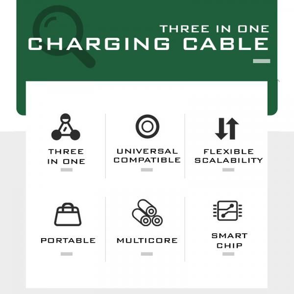 CC37A 3 In 1 - 2.4A Fast Charging Retractable Cable  Electronics & Technology New Arrivals Cables / Adaptors A1