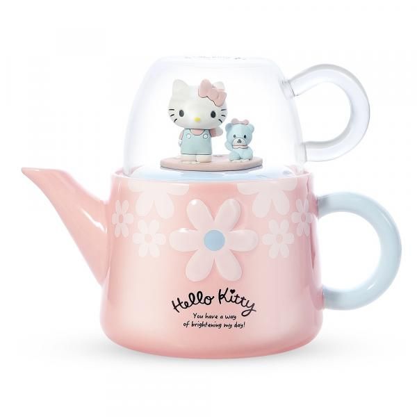 DISNEY HELLO KITTY COLLECTION - CERAMIC TEAPOT WITH GLASS CUP  Household Products Drinkwares New Arrivals Cups / Mugs HKP1059-PIK.jpg