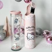 SANRIO HELLO KITTY COLLECTION - 350ML GLASS BOTTLE WITH FIGURINE Household Products New Arrivals Bottles / Flasks / Tumblers Licensed Products HDC1180-PIK-2