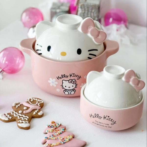 SANRIO HELLO KITTY COLLECTION - 1.2L STEAM POT WITH 1PC BOWL  Household Products Kitchenwares New Arrivals Licensed Products HKO1331-PIK-2