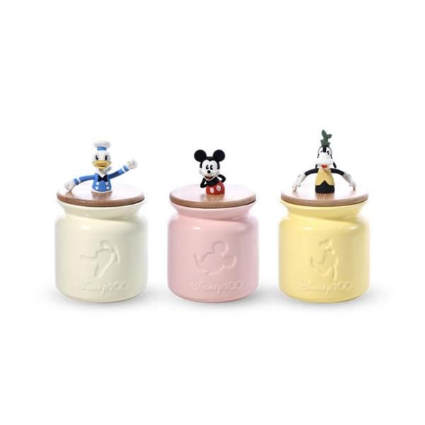 Disney100 - 3pcs Ceramic Canister Set with Figurine Lid  Household Products Kitchenwares New Arrivals Licensed Products HKO1135-MIX