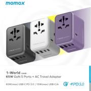 Momax 1-WORLD 65W GaN AC Travel Adaptor  Electronics & Technology New Arrivals Travel Adaptors EGT1032-01.jpg