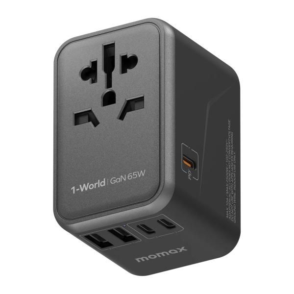 Momax 1-WORLD 65W GaN AC Travel Adaptor  Electronics & Technology New Arrivals Travel Adaptors EGT1032-02.jpg