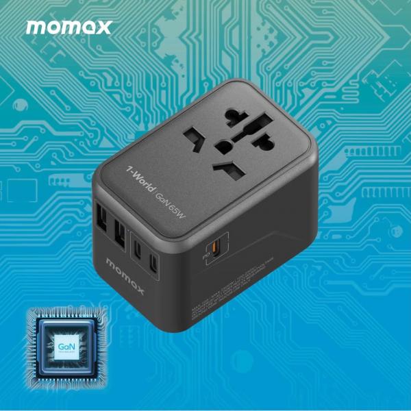 Momax 1-WORLD 65W GaN AC Travel Adaptor  Electronics & Technology New Arrivals Travel Adaptors EGT1032-05.jpg