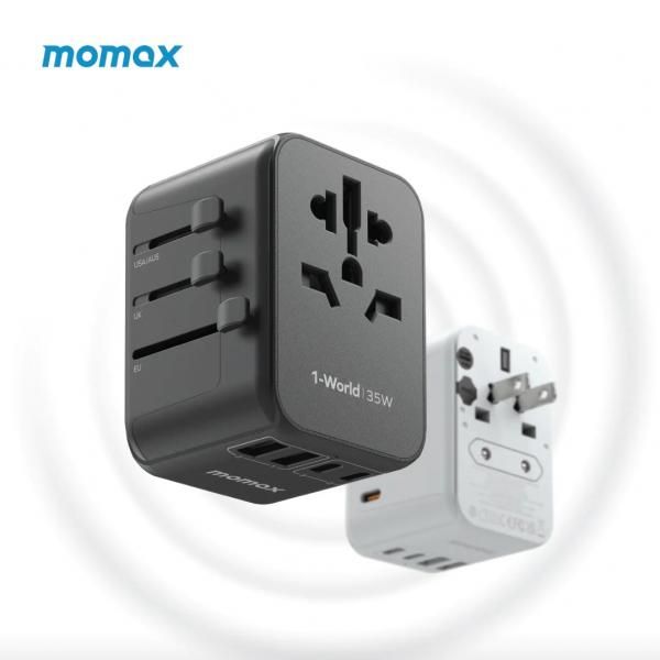 Momax 1-WORLD PD 35W 5-Port + AC Travel Adapter  Electronics & Technology New Arrivals Travel Adaptors EGT1033-01.jpg