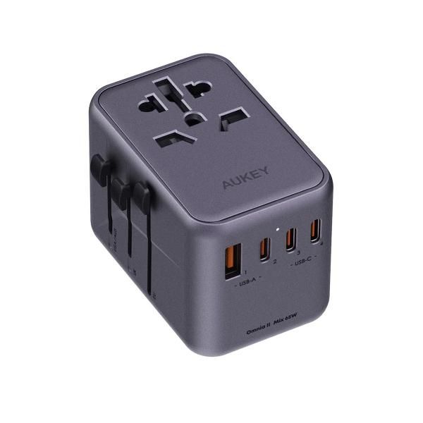 Aukey TRAVEL MATE 65W GaN Universal Adapter with USB-C and USB-A Ports  Electronics & Technology New Arrivals Travel Adaptors EGT1036-03.jpg