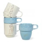 Disney Princess 4Pcs Stackable Cups  Cups / Mugs Licensed Products HKP1067-BLU4pcsMugs