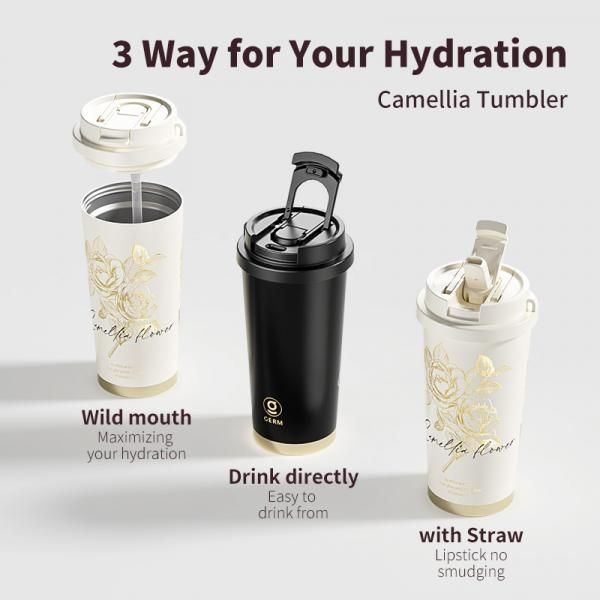 GERM Flower Collection Camellia Shining Vacuum Tumbler  Household Products Drinkwares New Arrivals Tumblers HDT1043-04.jpg