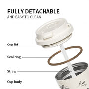 GERM Flower Collection Gardenia Shining Vacuum Tumbler  Household Products Drinkwares New Arrivals Tumblers HDT1044-08.png