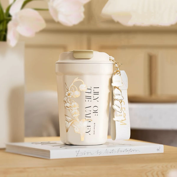 GERM Flower Collection Lily of the valley Octagon Vacuum Tumbler  Household Products Drinkwares New Arrivals Tumblers HDT1045-02.PNG