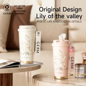 GERM Flower Collection Lily of the valley Shining Vacuum Tumbler  Household Products Drinkwares New Arrivals Tumblers HDT1046-01.jpeg
