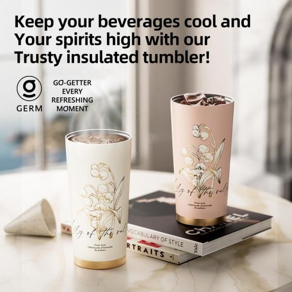 GERM Flower Collection Lily of the valley Shining Vacuum Tumbler  Household Products Drinkwares New Arrivals Tumblers HDT1046-02.jpeg