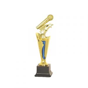 OF061BLC Microphone Gold Trophy Awards & Recognition Trophy Largeprod1660