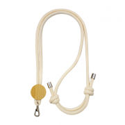 Cotton Lanyard with Bamboo Tag  Office Supplies New Arrivals Lanyards Eco-friendly Gift 1.jpg
