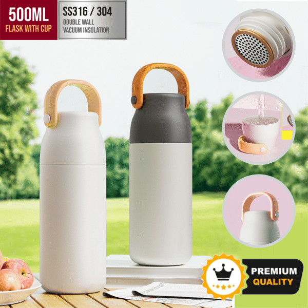 TF500-B2 - FANCY Vacuum Flask with Cup & Handle 500ML  Household Products Drinkwares New Arrivals Bottles / Flasks / Tumblers HDF1046-01.png