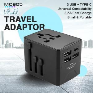 MC805 Travel Adaptor - 3U + 1C - 3.5A Fast Charge  Electronics & Gadgets Travel & Outdoor Accessories Other Travel & Outdoor Accessories New Arrivals Adaptors EGT1044-01.jpg