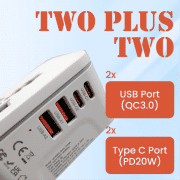Travel Adaptor - 2U  Electronics & Gadgets Travel & Outdoor Accessories Other Travel & Outdoor Accessories New Arrivals Adaptors EGT1046-02.png