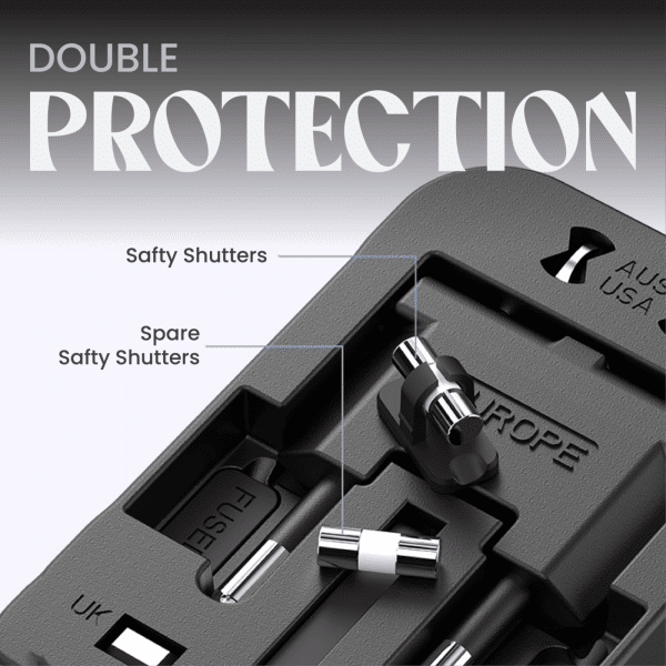 Travel Adaptor - 2U + 2C - 3.4A Fast Charge  Electronics & Gadgets Travel & Outdoor Accessories Other Travel & Outdoor Accessories New Arrivals Adaptors EGT1045-04.png